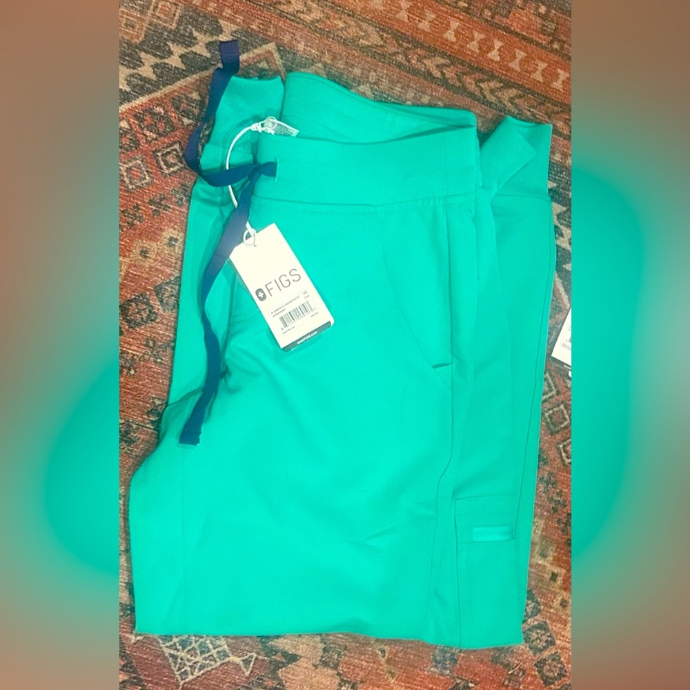 Figs Zamora jogger pants, NWT, extra small petite, surgical green